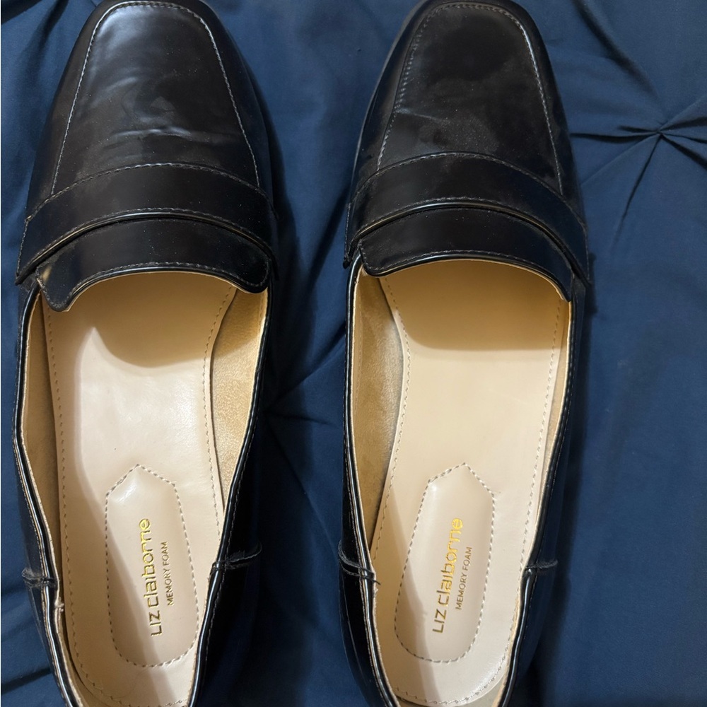 Liz Claiborne Black Leather Loafers
